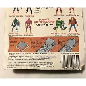 Figurine Vintage Baron Zemo, Guerres Secrètes, Mattel, Marvel, Sans Captain America